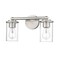 Z-Lite Thayer Vanity, 2-Light, 16 In.W x 5.75 In.L x 8.75 In.H, Brushed Nickel/Clear 742-2V-BN - alternate 1
